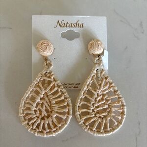 Natasha straw woven earrings